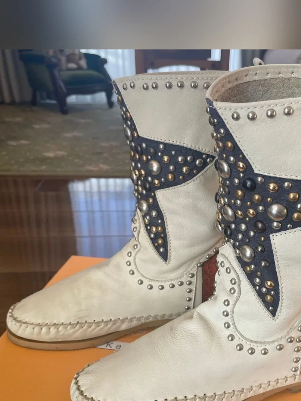 KARMA OF CHARME VINTAGE Boots LEATHER SIZE 37/us 6.5